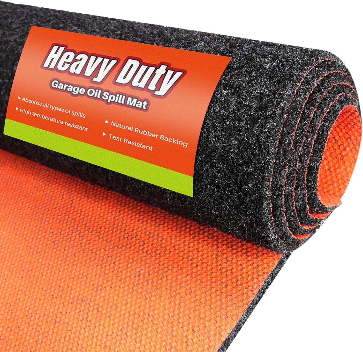 32" X 32" Square Heavy Duty Oil Spill Mat Waterproof 1/4" Rubber Backing Garage Floor Protector