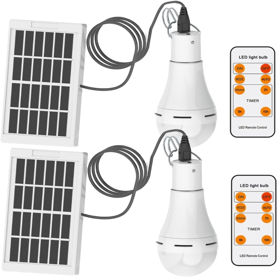USB Rechargeable LED Portable Solar Light Bulb - Indoor & Outdoor - Perfect for Camping, Hiking, Fishing, and Emergency Use 