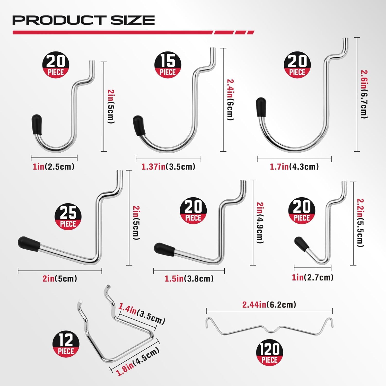 300-Piece Pegboard Organizer Hook Set