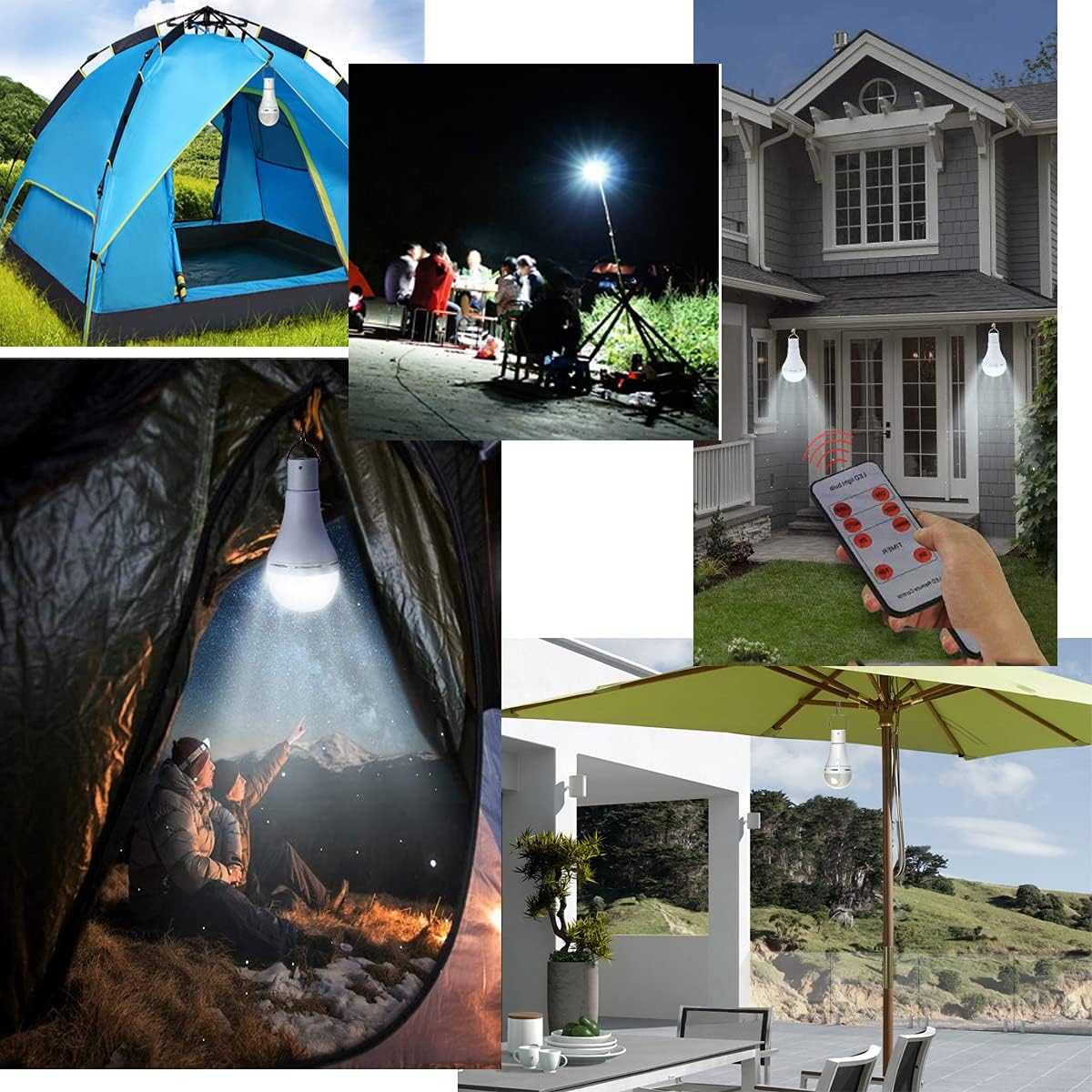 USB Rechargeable LED Portable Solar Light Bulb - Indoor & Outdoor - Perfect for Camping, Hiking, Fishing, and Emergency Use 