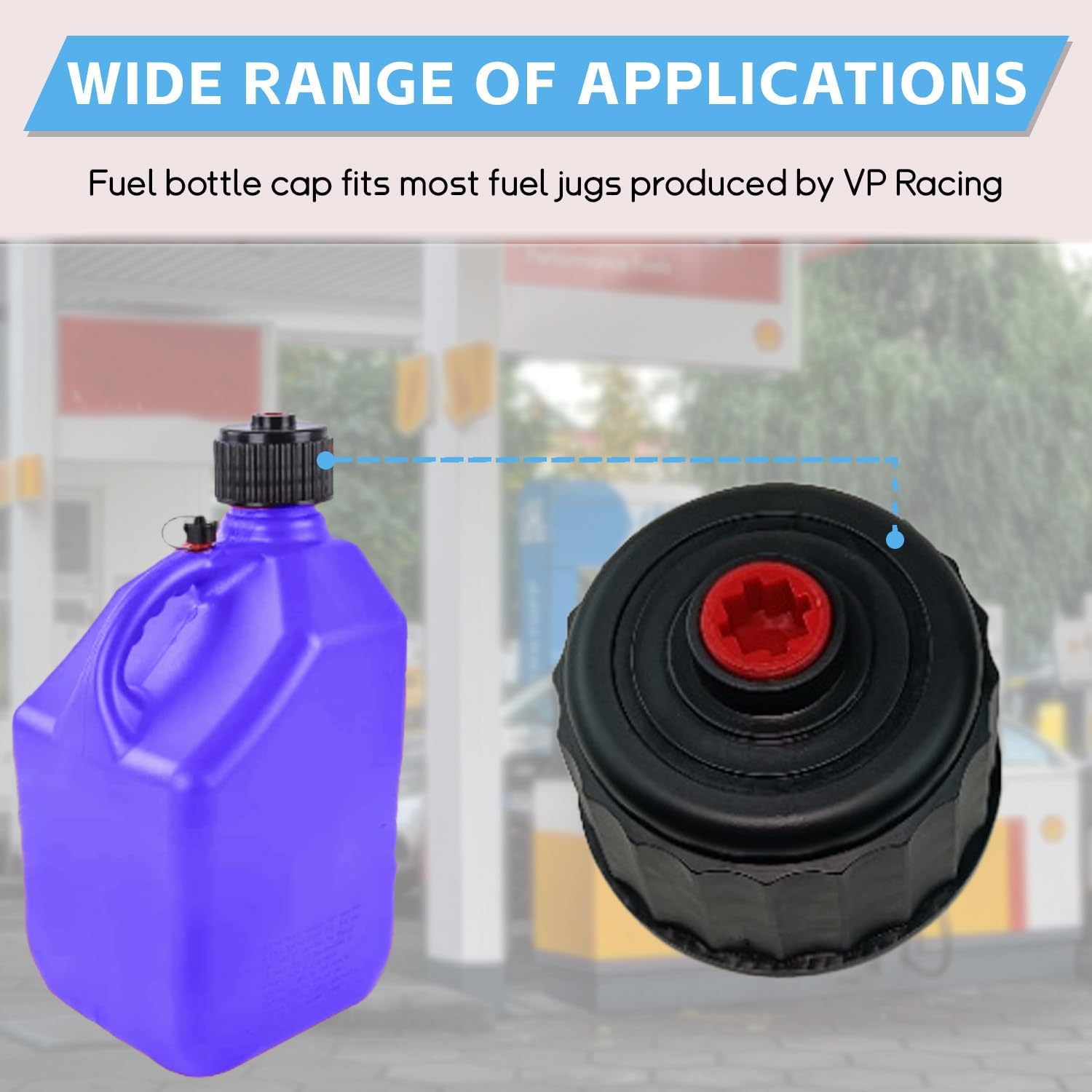 Set of 2 Replacement Racing Fuel Cans Caps