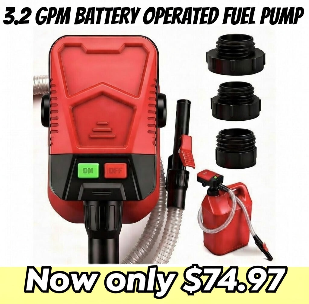 Battery Operated Automatic Fuel Transfer Pump with Auto-Stop Sensor