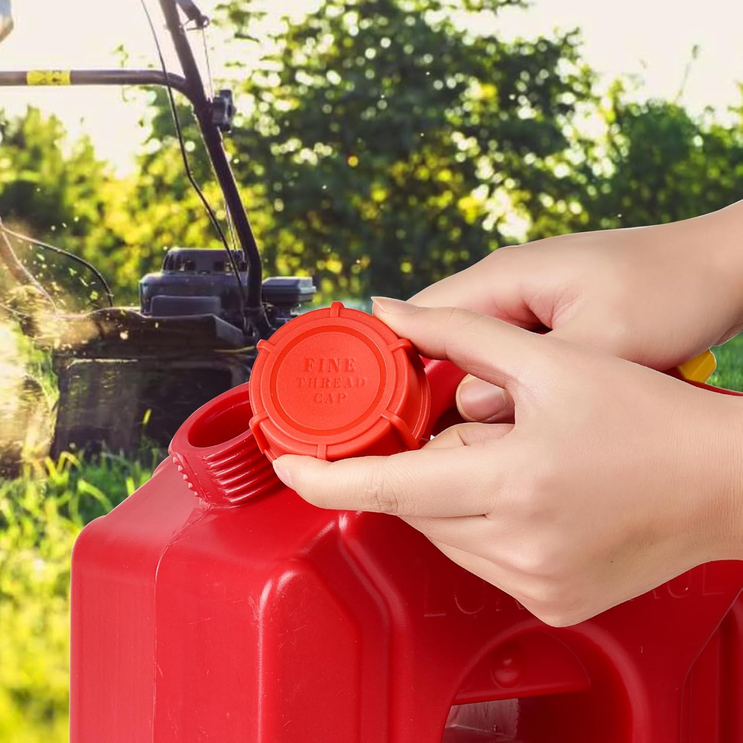 4 Solid Gas Can Caps: Two Coarse Threaded Caps + Two Fine Threaded Caps