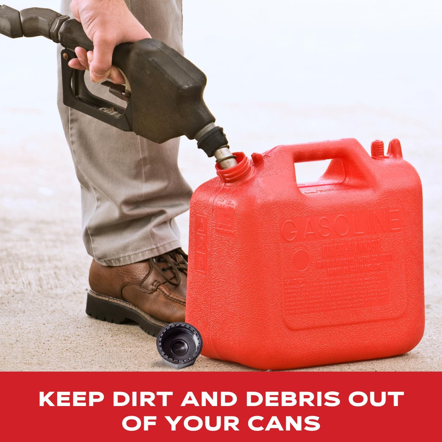 Fine Threaded Solid Base Cap Replacement Gas Can Cap 