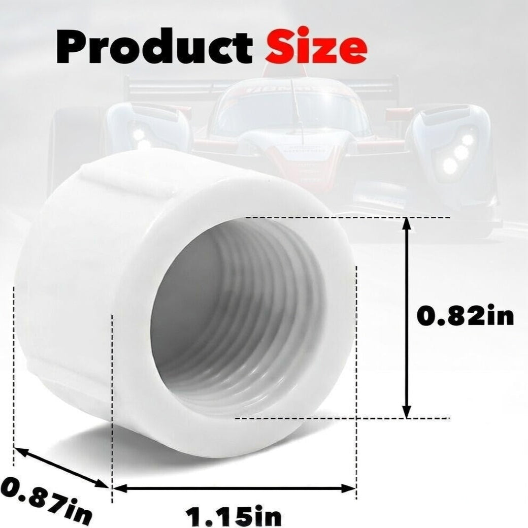 Racing Fuel Jug 7 PCS Replacement Parts: 3 Hose Caps, 3 Vent Caps, 1 Angled Hose Bender