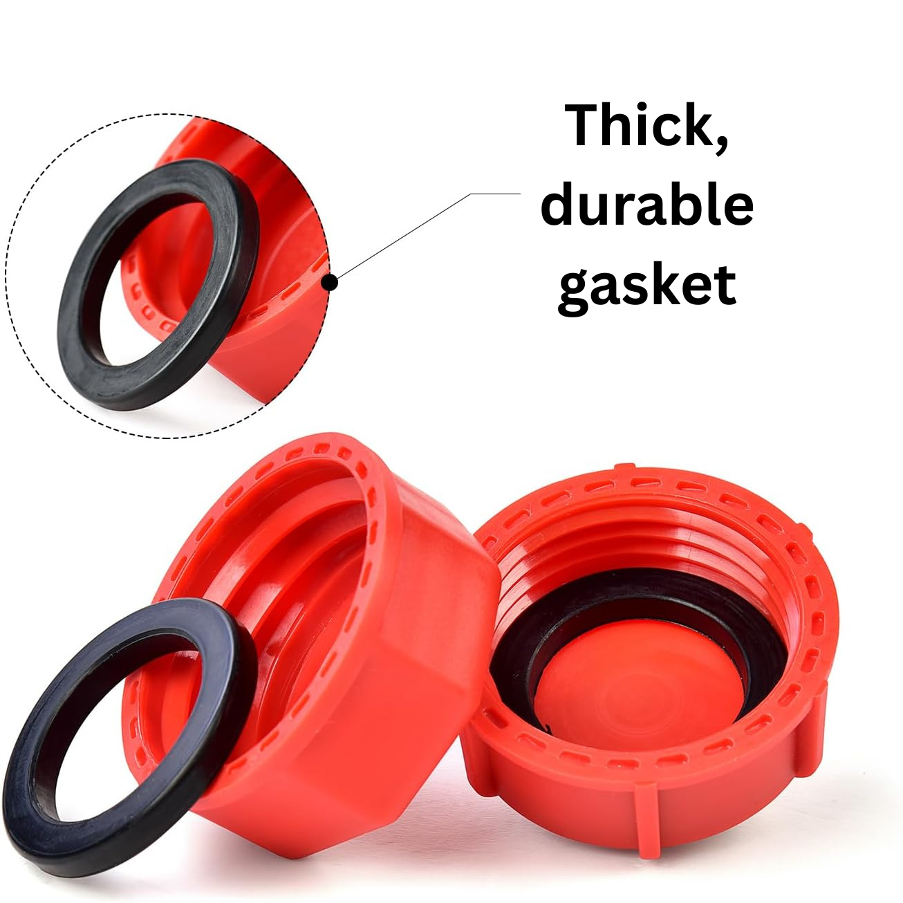 4 Solid Gas Can Caps: Two Coarse + Two Fine Threaded Caps