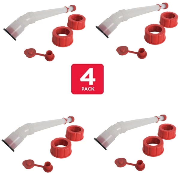 Replacement Gas Can Spout Nozzle Kit (4 Pack)